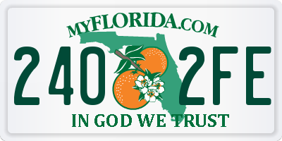 FL license plate 2402FE