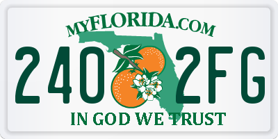 FL license plate 2402FG