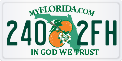 FL license plate 2402FH