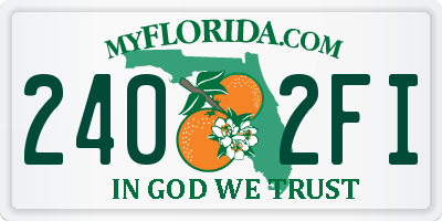 FL license plate 2402FI