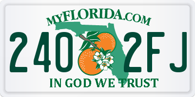 FL license plate 2402FJ