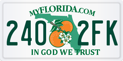 FL license plate 2402FK