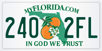 FL license plate 2402FL