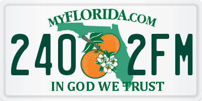 FL license plate 2402FM