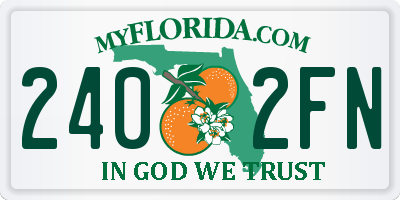FL license plate 2402FN