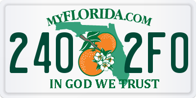FL license plate 2402FO