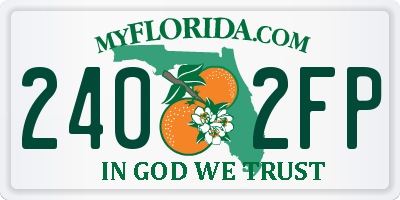 FL license plate 2402FP