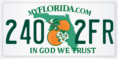 FL license plate 2402FR