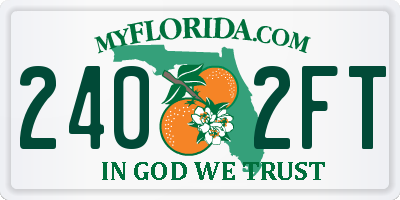 FL license plate 2402FT