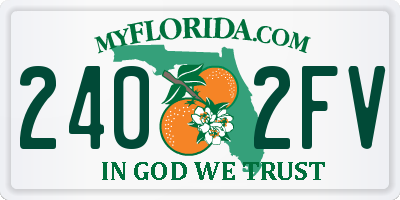 FL license plate 2402FV