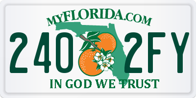 FL license plate 2402FY