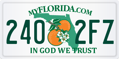 FL license plate 2402FZ