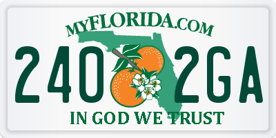 FL license plate 2402GA