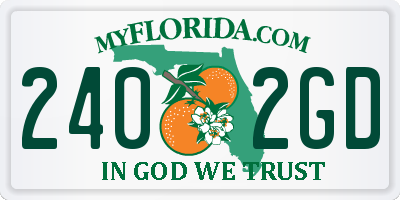 FL license plate 2402GD