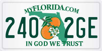 FL license plate 2402GE