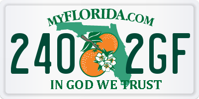 FL license plate 2402GF