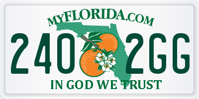 FL license plate 2402GG