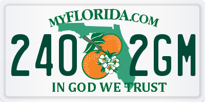 FL license plate 2402GM