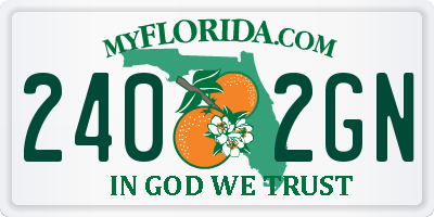 FL license plate 2402GN