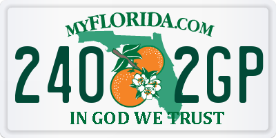 FL license plate 2402GP
