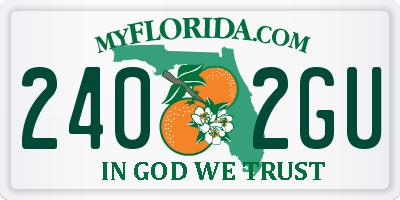 FL license plate 2402GU