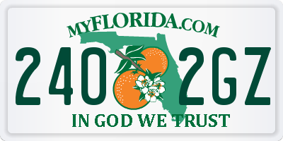 FL license plate 2402GZ