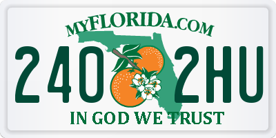 FL license plate 2402HU