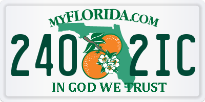 FL license plate 2402IC