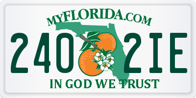 FL license plate 2402IE