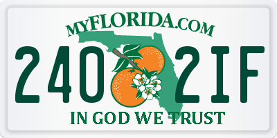 FL license plate 2402IF