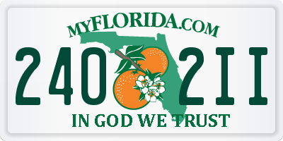 FL license plate 2402II
