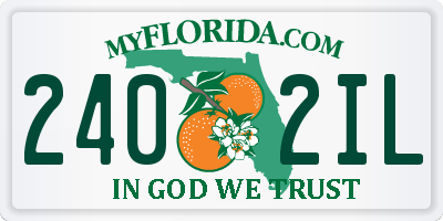 FL license plate 2402IL