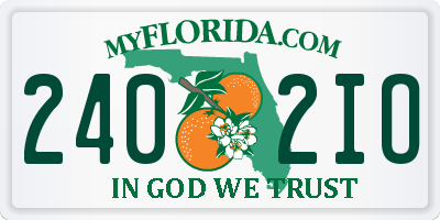FL license plate 2402IO