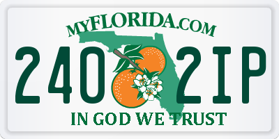 FL license plate 2402IP