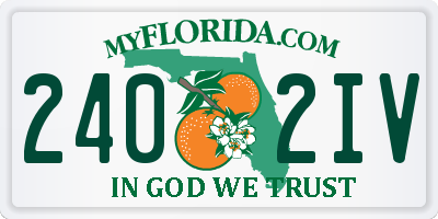 FL license plate 2402IV