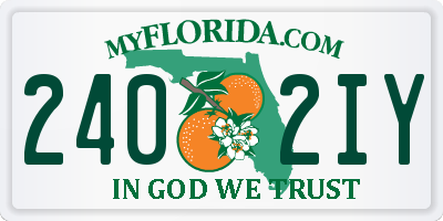 FL license plate 2402IY