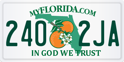 FL license plate 2402JA