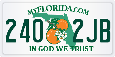 FL license plate 2402JB