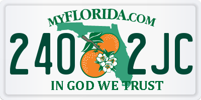 FL license plate 2402JC
