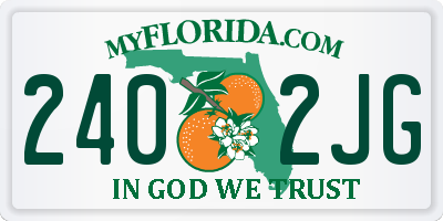 FL license plate 2402JG