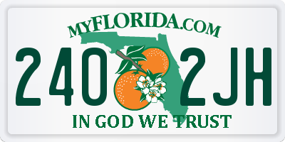 FL license plate 2402JH