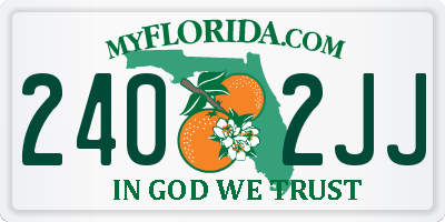 FL license plate 2402JJ