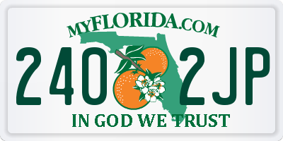 FL license plate 2402JP