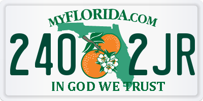 FL license plate 2402JR
