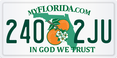 FL license plate 2402JU