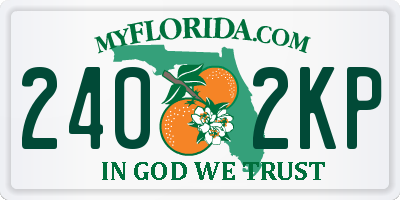 FL license plate 2402KP