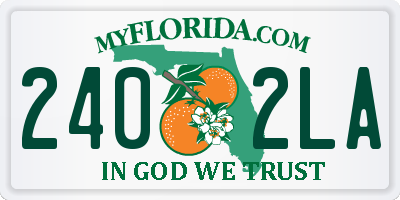 FL license plate 2402LA