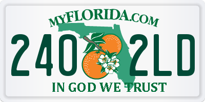 FL license plate 2402LD
