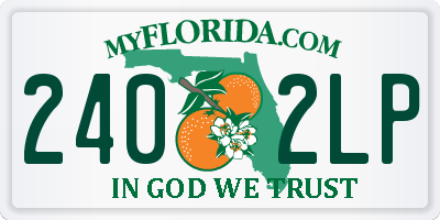 FL license plate 2402LP