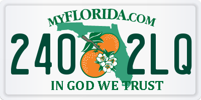 FL license plate 2402LQ